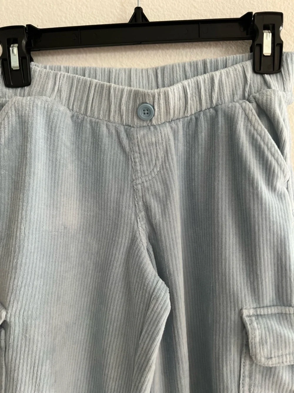 Cat & Jack Light Blue Corduroy Cargo Joggers - Picture 2 of 10